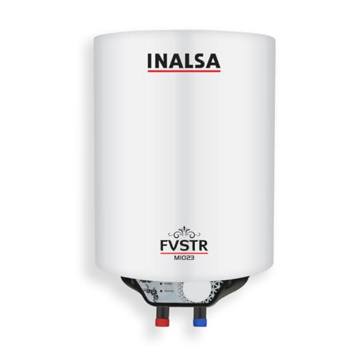 Inalsa FVSTR M Series 10-L 5 Star Rates Storage Water Heater (Geyser) With Advanced 3 Level Safety|Smart Energy Management|8 Bar Pressure|3 Yr Warranty On Elements & 2 Yr On Product, White