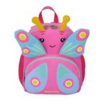 BEMBIKA School Bag The Perfect Children Backpack – Quality Kids Kindergarten Backpack and Travel Backpack- (Butterfly|Rose Red)