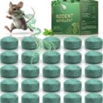 Rat Repellent for Car Home Pack of 1 (10 Tablet) Rodent & Mouse Repellent Peppermint Oil to Protect Wires in Car, Bike & Truck Engine No Kill Only Repels Home Indoor-Outdoor Garage Rat Controller Pills to Keep Rodents Out of Car (10 BALL)