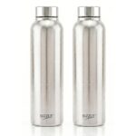 Sizzle Stainless Steel Water Bottle Set of 2 Durable & Leak-Proof | Single wall | For Office, Home, Kids, School For Women Men | 1000 ml Each| SFB-508 x 2