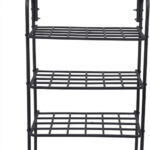 MD Kart 4 Layer For Home Durable and Multipurpose Shoe Rack Metal, Plastic Shoe Stand(BLACK, 4 Shelves, DIY(Do-It-Yourself))