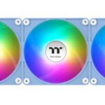 Thermaltake CT120 EX ARGB Sync PC Cooling Fan Hydrangea Blue 3 Pack/Fan/12025/PWM 500~2000 RPM/ARGB MB Sync/Hydrangea Blue