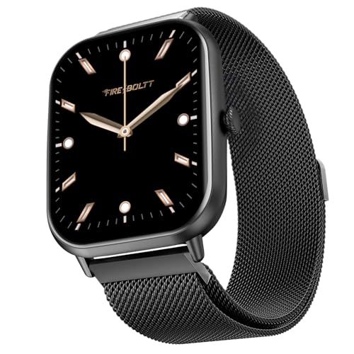 Fire-Boltt Ninja Call Pro Max Ultra Bluetooth Calling Smart Watch, 2.01″ HD Display, 120+ Sports Modes, Health Suite, AI Voice Assistance, SpO2 Smartwatch for Men & Women – Black Link