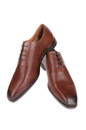 Louis Philippe Men Formal Brown Leather Oxford