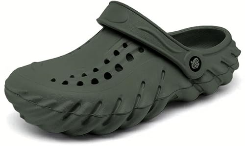 Kraasa Men’s Casual Walking Daily Used Clogs & Slipper with Lightweight Design Clogs & Slippers for Men’s & Boy’s Mehandi UK 9