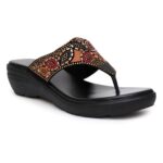 SHOECUBE Women’s Elevate Comfort Flat Sandals Cushioned Adjustable & Stylish Slip-Resistant Design For Girls/Ladies Black