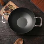 Lifelong Carbon Steel (Iron) Kadhai 24cm | High Heat Stir Fry & Bhuna Kadhai with Stainless Steel Handle | Naturally Seasoned Non-Stick Surface | Induction & Gas Compatible | Lightweight Build