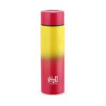CELLO H2O Luma Stainless Steel Water Bottle For Office Use 1000ml, Yellow Pink | Single Wall Freezer & Fridge Safe Lightweight & Stylish Leakproof Rustproof Steel Water Bottle For School Kids & Travel