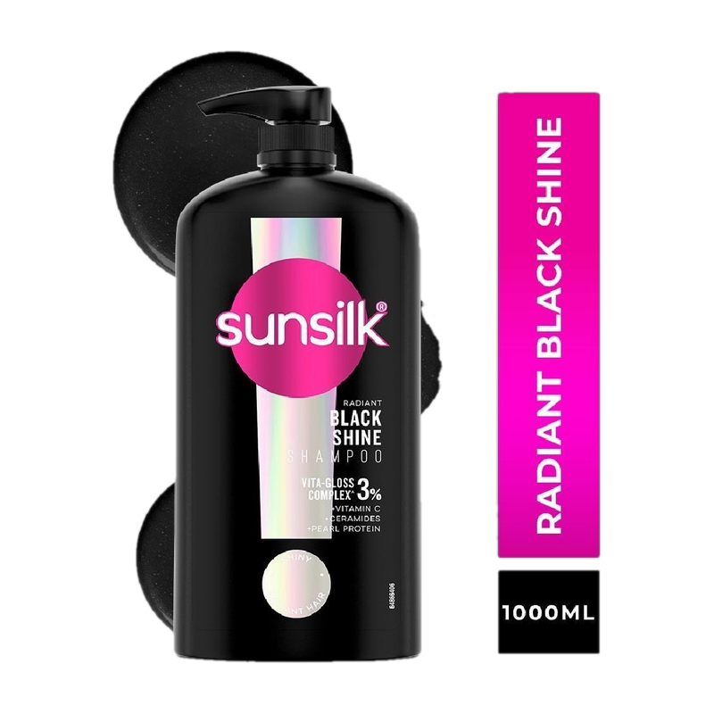 SUNSILK Radiant Black Shine Shampoo(1 L)