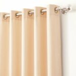 MollisHomes Privacy Window Curtains 5 Feet 2 Piece, Cream