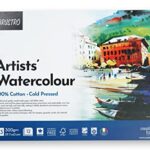 Brustro Artists Watercolour Paper Pad |100% Cotton, Cold Pressed, 300gsm, A3| 12 Sheets, Ideal for Professional Drawing, Painting, Dry & Wet, Fine Art Students
