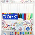 DOMS Sketch Max Water Colour Soft Tip Nib Sketch Pens(Set of 14, Multicolor)