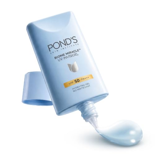 POND’S BIOME Miracle UV Invisigel | 100HR Hydrating Gel Moisturizer With SPF50 PA+++ | For All Skin Types | 50g