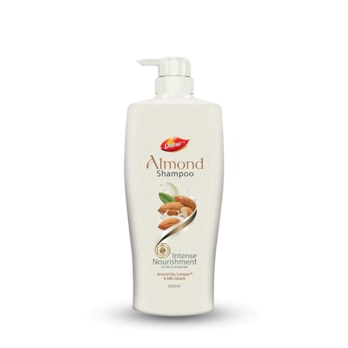 Dabur Almond Shampoo – 650 ml | For Nourished & Smooth Hair | Intense Nourishment | Helps in Hair Strenghtening | With Almond-Vita Complex & Milk Extracts