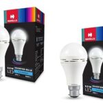 HAVELLS 8.5w LED Emergency Bulb | Shatter Resistant |Cool Day White (6500K) | B22 LED Bulb Base | Inverter Bulb for home,4 Hours battery back up| Li-ion Battery | Over charging Protection (PACK OF 2)