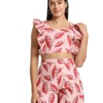 Womens 2-piece Printed Coord Set | Top & Short Dress