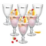 Treo by Milton Victoria Goblet 300 ml I Tall Dessert Bowls with Wide Mouth for Easy scooping Ideal for Serving Sundaes ice Cream or Layered Desserts I for cafes, Parties, or Treats at Home I Set of 6
