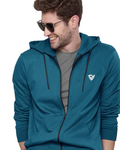 EYEBOGLER Mens Hooded Neck Full Sleeves Regular Fit Solid Jacket