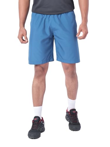 Wildcraft Men’s Solid Regular Fit Shorts| Mid Waist with Adjustable Drawcord, Classic Blue, Small