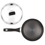 MILTON Pro cook Induction Cookware & Gas Stove Friendly Hard Anodized Non-Stick Fry Pan 24 cm/ 1.8 Litre | Stainless Steel Lid | Stir-Fry Pan| Omelette Egg Pan | Fish Frypan | 3 Year Warranty