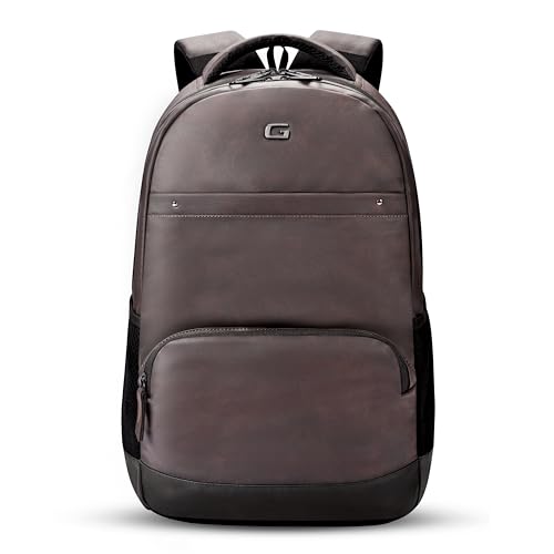 Gear Vintage2 Anti Theft Faux Leather 28 Ltrs Brown Laptop Backpack (LBPVG2LTH0201)
