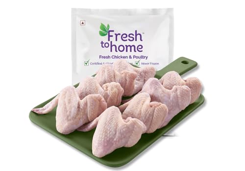 FreshToHome Premium Chicken Winglets | 480g to 500g Pack | Antibiotic-Residue-Free | Fresh | Never Frozen