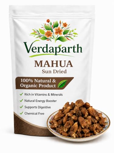Verdaparth Dried Mahua Flowers 100g (Sun Dried) | Natural Mahua Dry Flower | Organic Forest Mahua | Chemical Free | Premium Quality Mahua for Traditional Recipes & Herbal Use