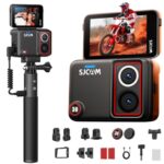 SJCAM SJ30 8K Action Camera with Dual Lens,7H Battery Handle,Low Light Camera,2.51” Flip Touch Screen, SteadyMotion 2.0 Stabilization,30M Waterproof,for YouTube Creator Vlogging,Motorcycling,Hiking