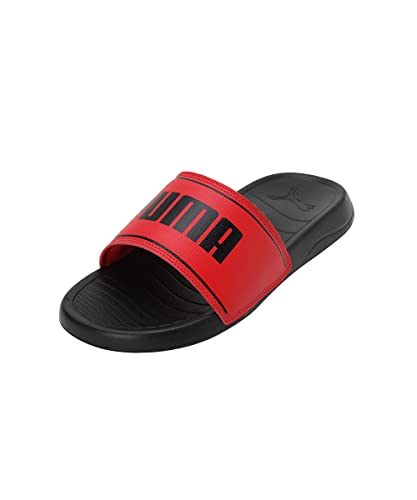 Puma unisex-adult Slide Max Black-For All Time Red Slide Sandal – 9 UK (39453703)