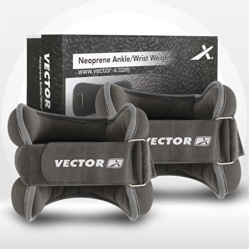 Vector X AW-20 Ankle Weight Arm Wrist Gym for Foot Exercise Training Workout Walking Jogging Yoga (4Kg) (1kg)