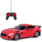 Frendo High-Speed RC Car for Kids | Rechargeable Lithium Battery | Type-C Charging | LED Headlights | Red Remote Control Car