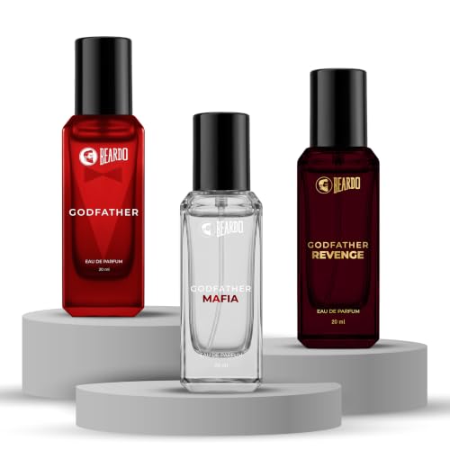 Beardo Godfather Mini Trio Perfume Set: Godfather, Mafia & Revenge EDP (20ml Each) – Travel-friendly Long-lasting Masculine Fragrance Trio (Set of 3) | Strong EDP For Men | Gift For Husband | Gift For Boyfriend