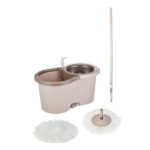 Presto! Spin Mop, Oval Bucket with Steel Basket, Chestnut, 2 Refills