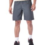 Wildcraft Men’s Solid Regular Fit Shorts| Mid Waist with Adjustable Drawcord, Charcoal Grey, Medium