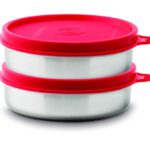 Signora Ware Stainless Steel Mini Mate Container (Red, 60 Ml Each) – Set Of 2