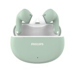 Philips TAT1269 Bluetooth Truly Wireless in Ear Earbuds with mic, 13mm Drivers, Bluetooth 5.4, 40H Playtime, IPX5, Fast Charging,Touch Controls, Voice Assistant, Mono Mode, LED Indicator(Frosty Green)