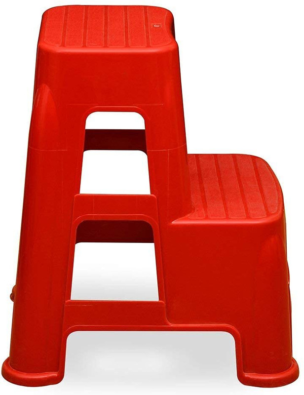Nilkamal STURDY STEP STOOL RED STL21 Living & Bedroom Stool(Red, Pre-assembled)