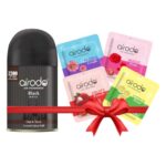 Premium Airodo Automatic Air Freshener Automizer Refill (Oud & Musk 235ml) + Pocket Gel Mix – 40g (Assorted pack of 4 new fragrances)| For Home & Office | Long Lasting Fragrance | Enhanced Formula
