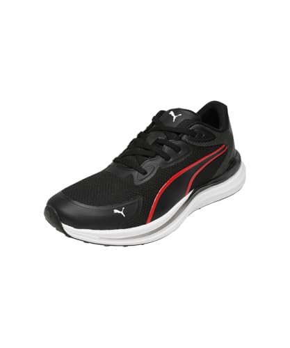 PUMA , Men, ComfortRise Lite, Black-Shadow Gray-for All Time Red-White, Running Shoe, 10UK, (31249401)