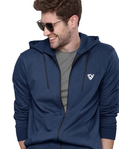 EYEBOGLER Mens Hooded Neck Full Sleeves Regular Fit Solid Jacket