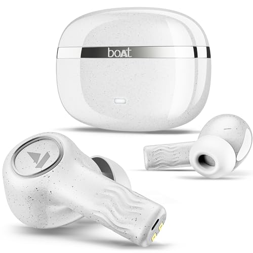 boAt Nirvana Ion ANC, Active Noise Cancellation(~32dB), 120Hrs Battery, App Support, Crystal Bionic Sound, 4Mics ENx, v5.3 Bluetooth Earbuds, TWS Ear Buds Wireless Earphones with mic (Quartz White)