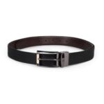 Louis Philippe Men’s 100% Italian Leather Dual Tone Zinc Alloy Buckle Formal Reversible Belt