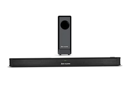 JACK MARTIN HarmoniBar X-777 5.1 Channel Soundbar with Wireless Woofer – 140W RMS, Bluetooth, Multiple Connectivity Options – Black