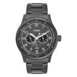 TIMEX Analog Watch for man with Grey Round Dial & Black Stainless Steel Bracelet Band Water Resistant Men’s Wrist Watches – TWEG19610