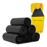 Stysol Garbage Bags 30 Pcs Strong Leak-Proof Black 19×21 Inch Home Office