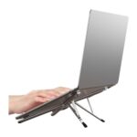 Digitek® (DPLS 001 Foldable & Portable Laptop & Tablet Stand | 5KG Max Load, Palm Size with 6 Level Adjustment, Compatible with MacBook, Surface, Lenovo, Dell, HP, iPad Pro & More