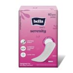 Bella Serenity Panty Liners for Women| Ultra-Thin | Leak-Proof Absorbent Core | Extra Soft Top sheet | No Perfume | 185 mm Large Size | Pack of 60