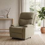 Royaloak Nova Fabric Recliner Single Seater | High Back Tufted Design Microfiber | Pillow Top Armrest | Pocket Springs | Manual Reclining Chair with Metal Frame Support