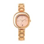 Fastrack Opulence Quartz Analog Pink Dial Rose Gold Metal Strap Watch for Girls – NT6276WM01