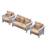 BRISHI Outdoor 4 Seater Sofa Set | Balcony Sofa | Patio Furniture Sets | Conversation Sets | Braid & Rope Garden Sofa Set (Dark Black)